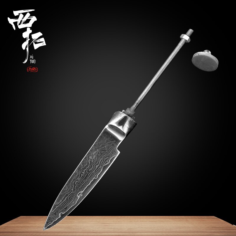 Xituo diy mes blank handgemaakt zelfgemaakt mes handvat  vg10 damascus staal koksmes vlees snijden vis fruit schillen keukengereedschap: 3.5 inch