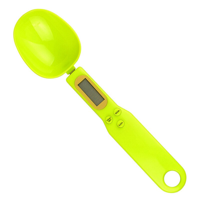 Cuchara de medida de 500g/0,1g, tazas y cucharas, cuchara medidora de cocina, gramos, cuchara electrónica, báscula de cocina: green