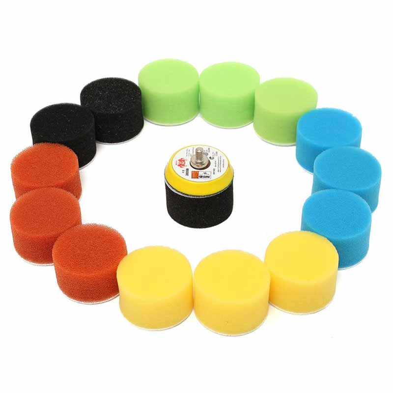 16pcs Sponge Car Polisher Waxing Pads Buffing Kit for Boat Car Polish Buffer Drill Wheel polisher Removes Scratches