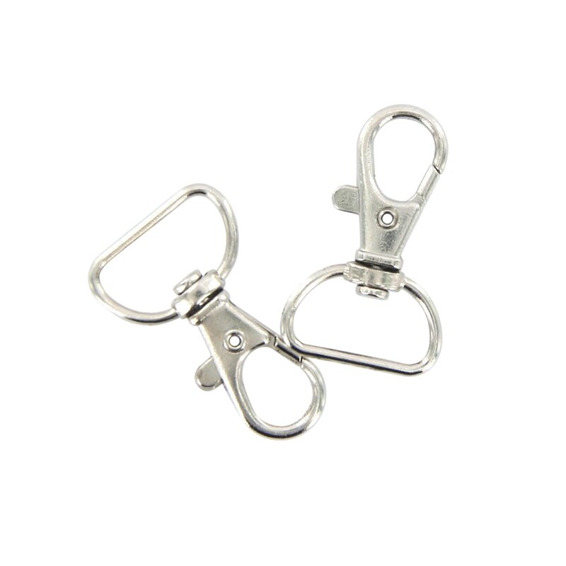 10Stck Schlüsselring Karabiner Verschluss Metall schwenken Schlüssel Halfter Bronze- 3,6 cm & 10Stck 2m x 38mm silber Farbe schwenken Karabiner
