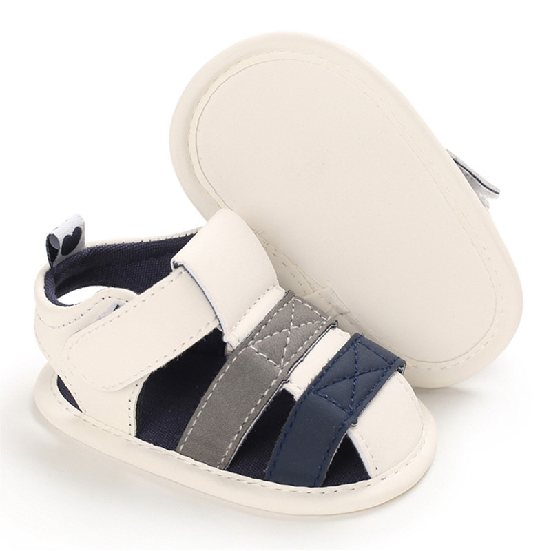 Mocassins en cuir PU souple | Chaussures d'été pour bébés garçons et filles, sandales antidérapantes à fond de coton décontracté 0-18M