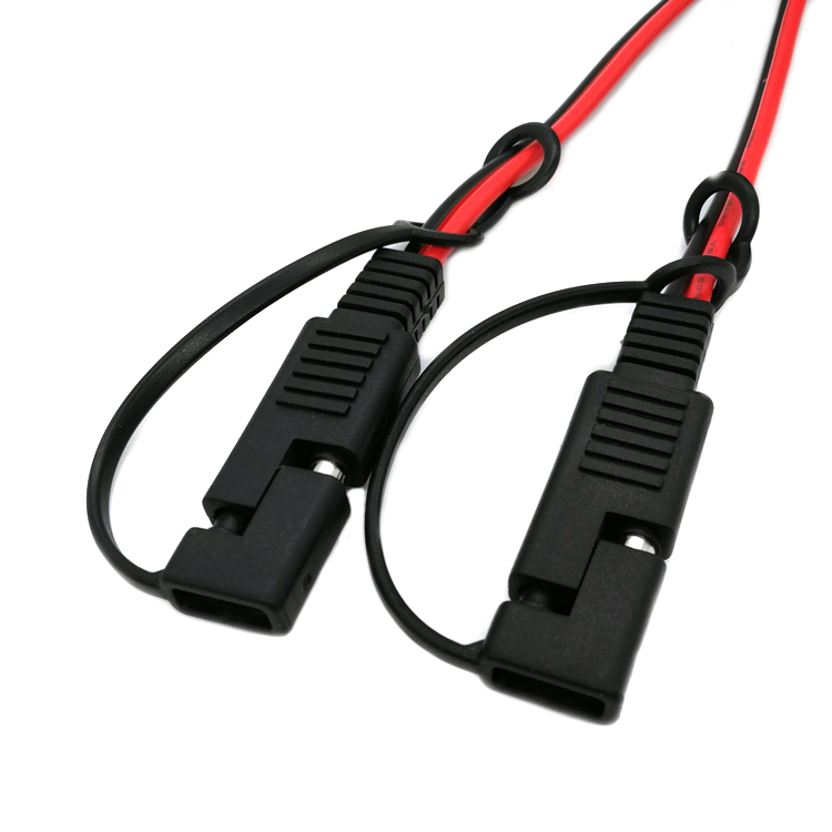 Cable de extensión SAE a SAE, 12 pies, 16AWG, 2 pines, Cable CC de alta resistencia, conector SAE de desconexión rápida, arnés de Cable con tapa antipolvo