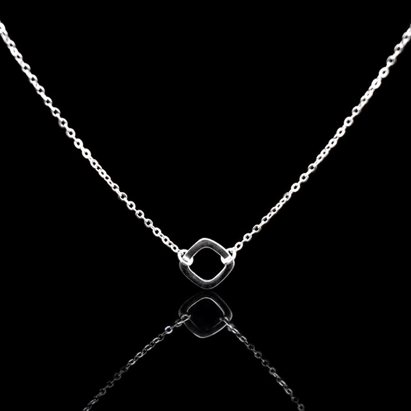 Neue 925 Sterling Silber Kette Fußkettchen Quadrat Anhänger Einfache Fuß Kette Frauen & Mädchen Schmuck Fußkettchen Armbinde