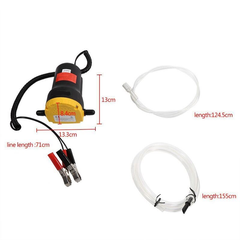 12V 60W Oil/crude oil Fluid Sump Extractor Scavenge Exchange Transfer Pump Suction Transfer Pump + Tubes for Auto Car Boat Mot