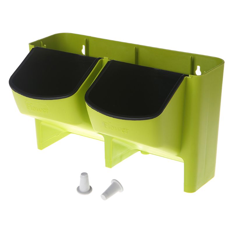 Self Watering Flower Pot 2 Pocket Stackable Vertical Wall Hanging Garden Planter
