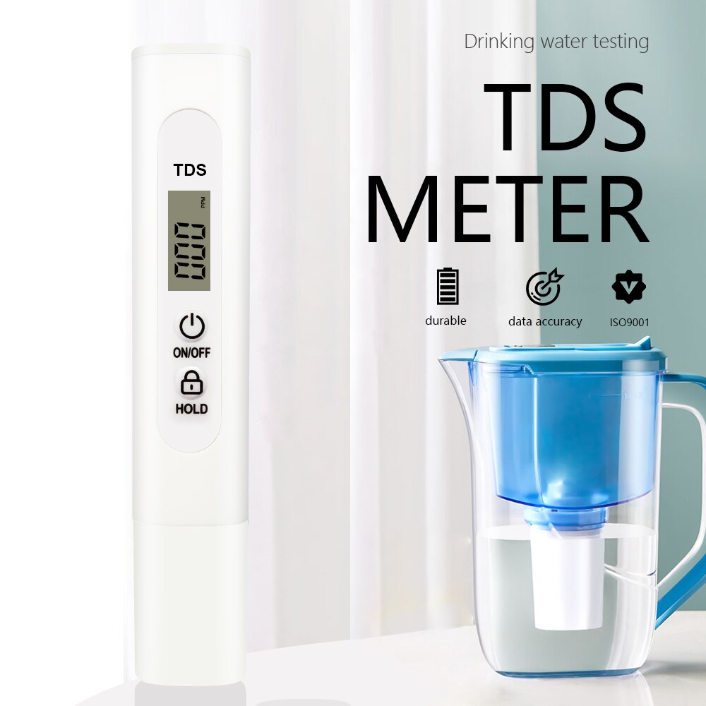 TDS Meter Digital Water Tester Thermometer 2-in-1 TDS Meter 0-9999ppm Ideal ppm Meter for Drinking Water Aquariums