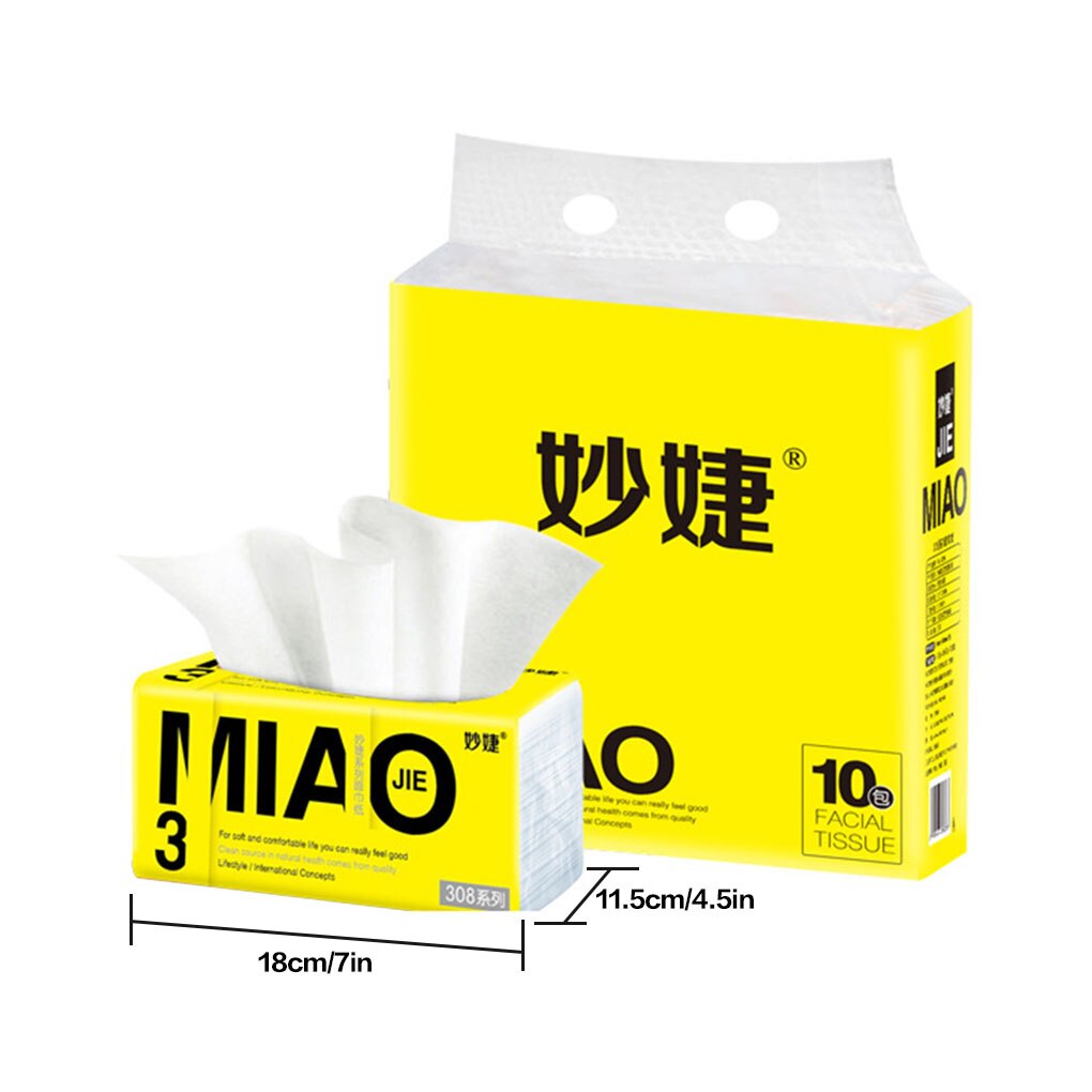 10 stk multifold papirhåndklær 300 ark tremasse papir tissue restaurant hjemmekontor reise 4- lags serviett