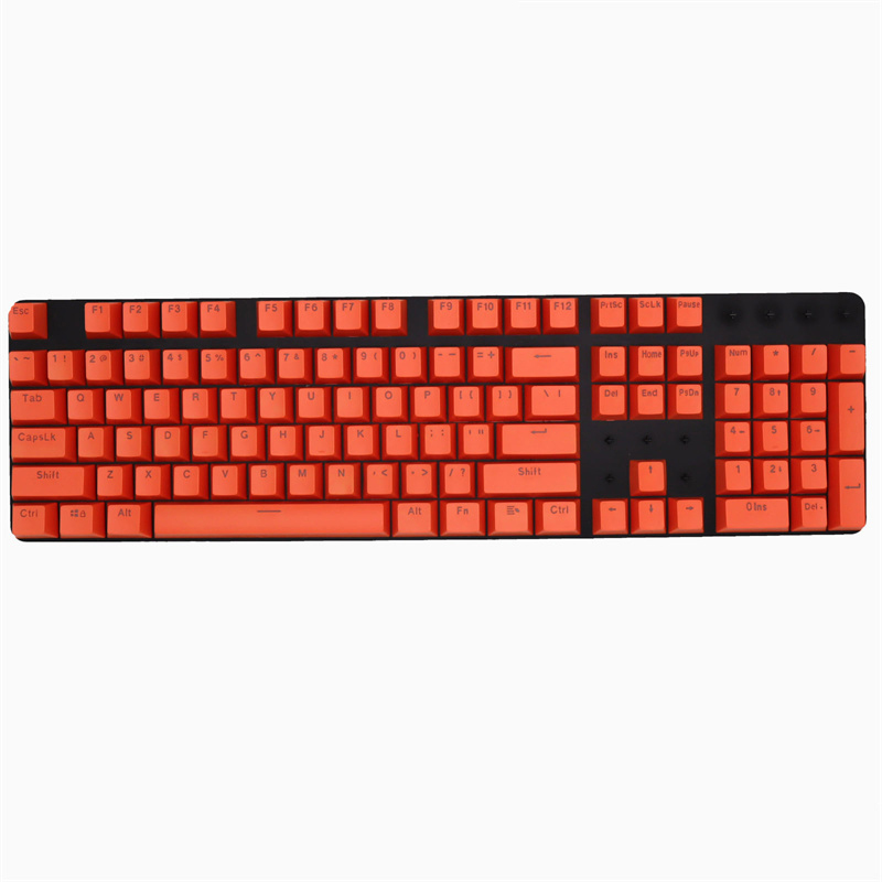 Doubleshot ABS Mechanical Keyboard Keycaps for Cherry Mechanical Keyboard Accessories 104Key Universal Ergonomic Backlit Key Cap: SMT3C452OrangeABS