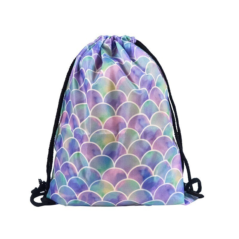 Dunne Microfiber Zachte Strand Handdoeken Mooie Kleurrijke Schaal 3d Print Douche Reizen Handdoek Rechthoekige Strandlaken Met Tasje: Storage Bag