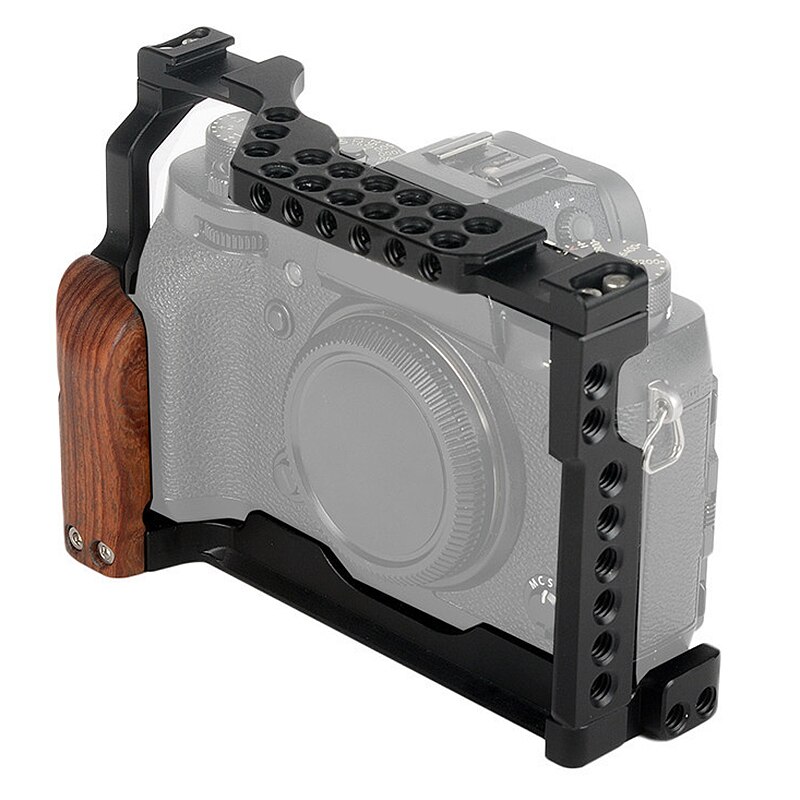 Macchina fotografica Gabbia di Metallo Fotografia video telecamera gabbia con doppio Fredda scarpa montare Compatibile con Fujifilm X-T3/X-T2