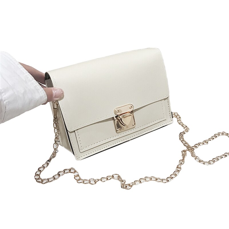 Small Crossbody Bags For Women Mini PU Leather Shoulder Bag Messenger Bag For Girl White Bag Ladies Phone Purse: White