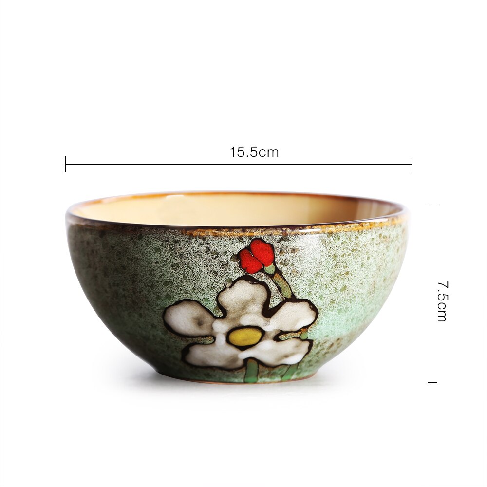 Ceramic Soup Basins Soup Bowl Fruit Salad Bowls with Lids Hotel Restaurant Tableware Snack Desserts Tray Cooking Plates: 6 inch 1