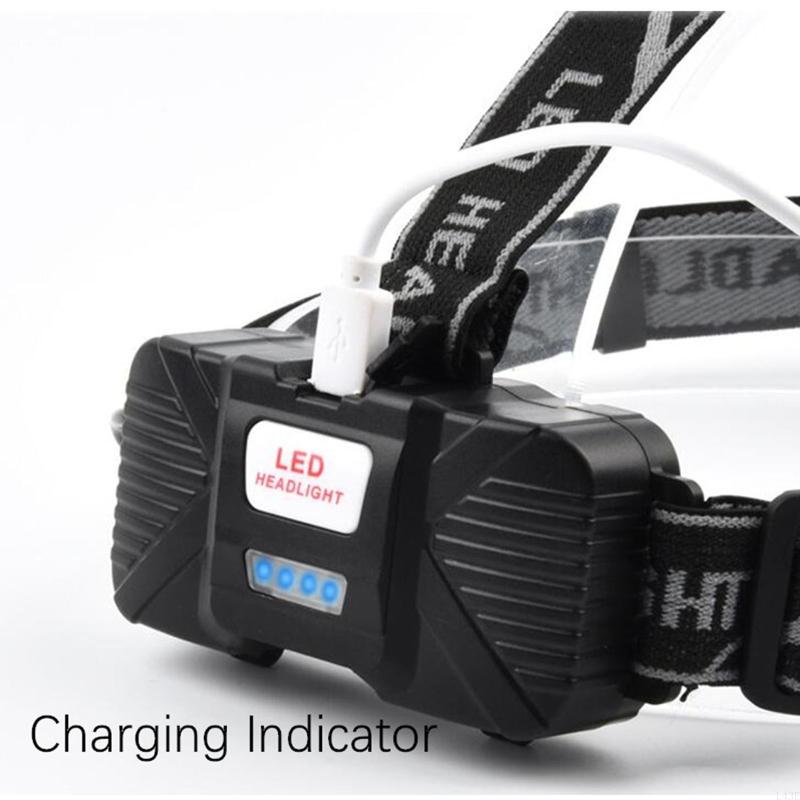 Cob Headlight Led Headtorch Flashlight Headlamp Waterproof Safe Camping Cycling