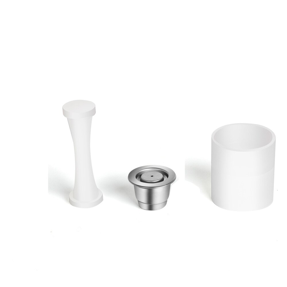 ICafilas Neue Verbesserte Kaffee Kapsel Set Für Nespresso Kaffee Maschine Nachfüllbare Pod Dosierung Ring Tamper Clip: 1 Set