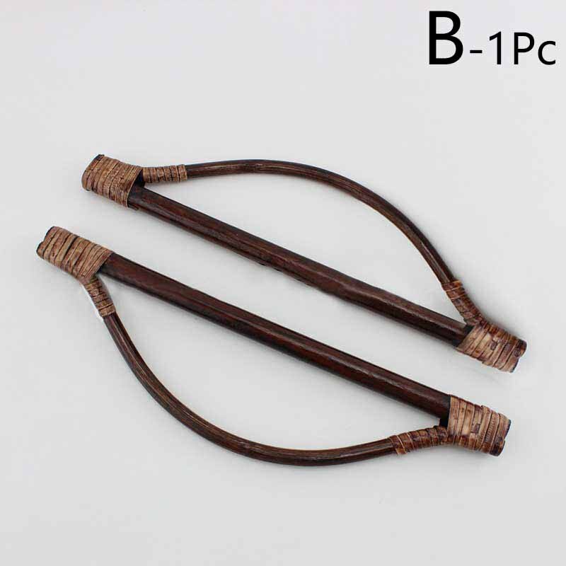 1Pc Bamboe Rotan Purse Hanger Tas Handvat Diy Handtas Vervanging Zak Accessoires Stijl Vintage Houten Zak Frame 27x8cm: B-1PC