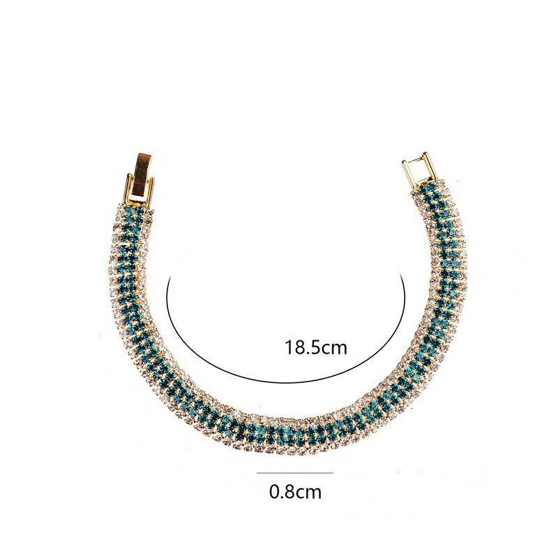 Romeinse Stijl Groen Wit Strass Armband Charm Shining Bangle Voor Meisjes Party Engagement Sieraden Xmas
