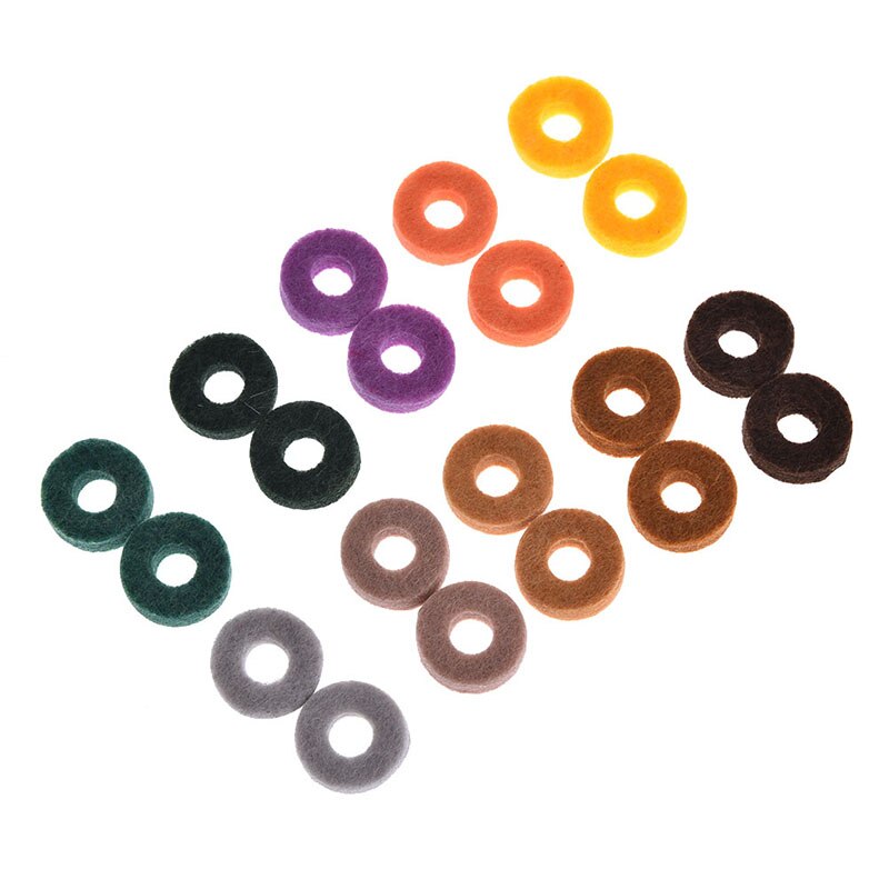 20 stuks/pak ronde zachte voor drumstel bekkenstandaard vilten ring pad vervangende bekkens vilten pad muziekinstrument accessoires