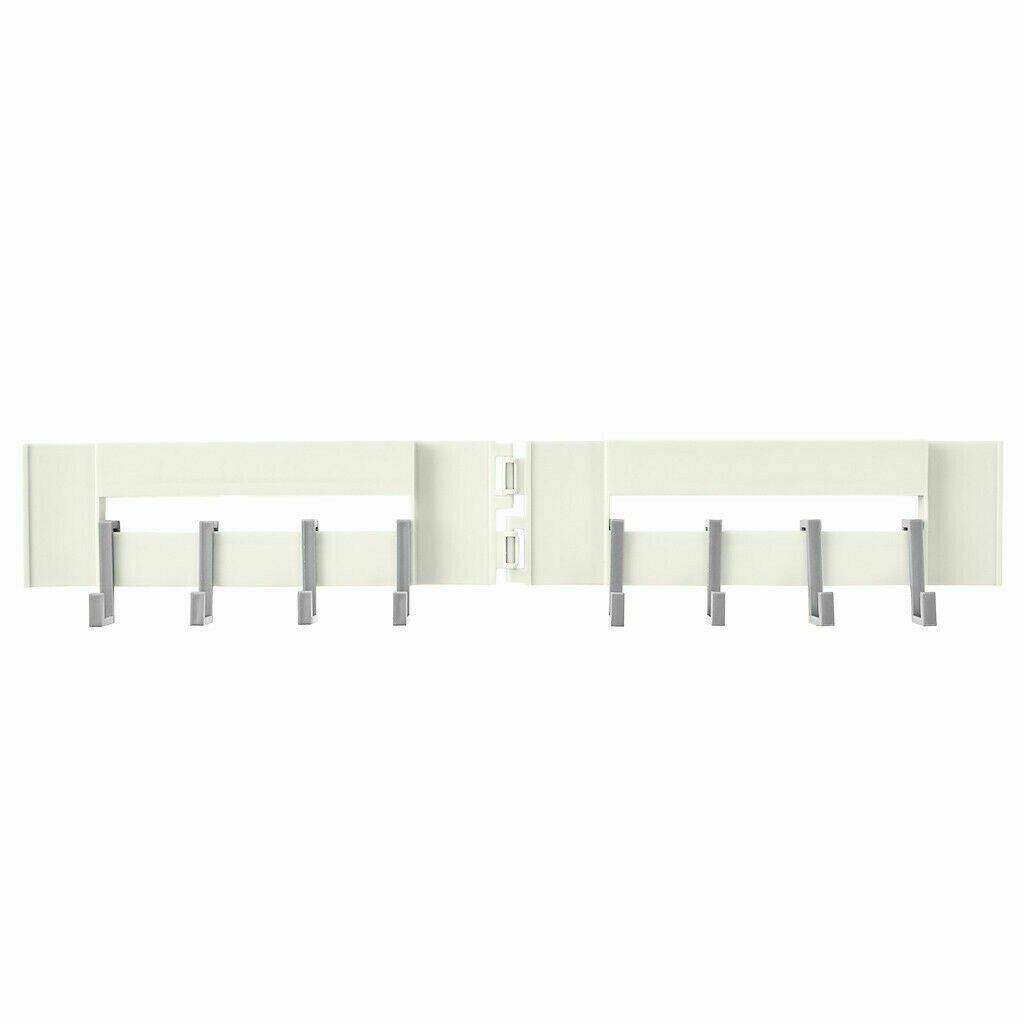 Gancho de esquina plegable de 6 filas ganchos cocina cuarto de baño sin perforaciones ganchos: Blanco