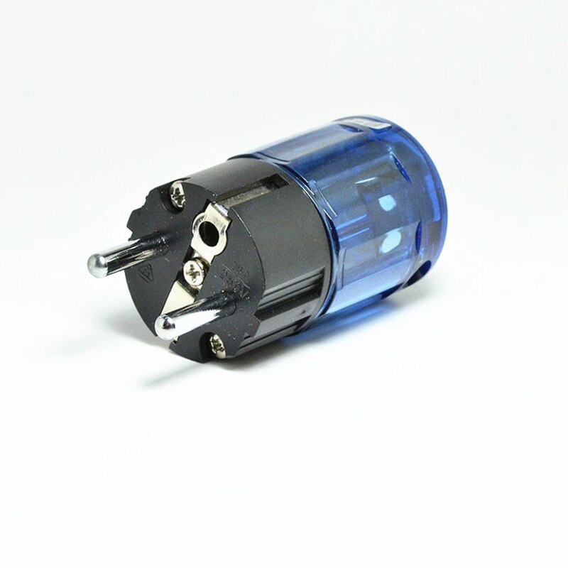 Electrical Plug - Rhodium Plated IEC C-037 + Schuko P-037E EUR Plug