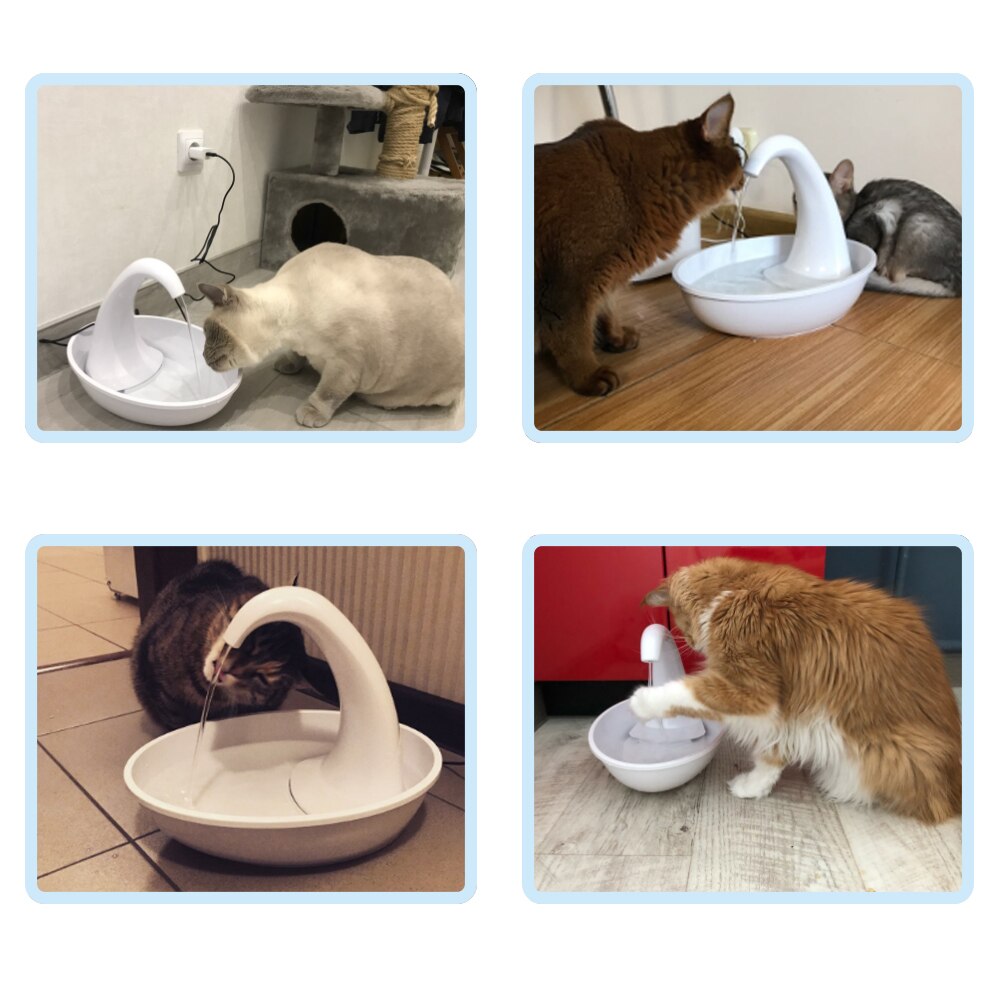 Ruhig Trinker Für Katzen Automatische Elektronische Wasser Brunnen Für Katze und Hund Schwan Haustier Trinken Schüssel für Katzen Haustier Trinken brunnen