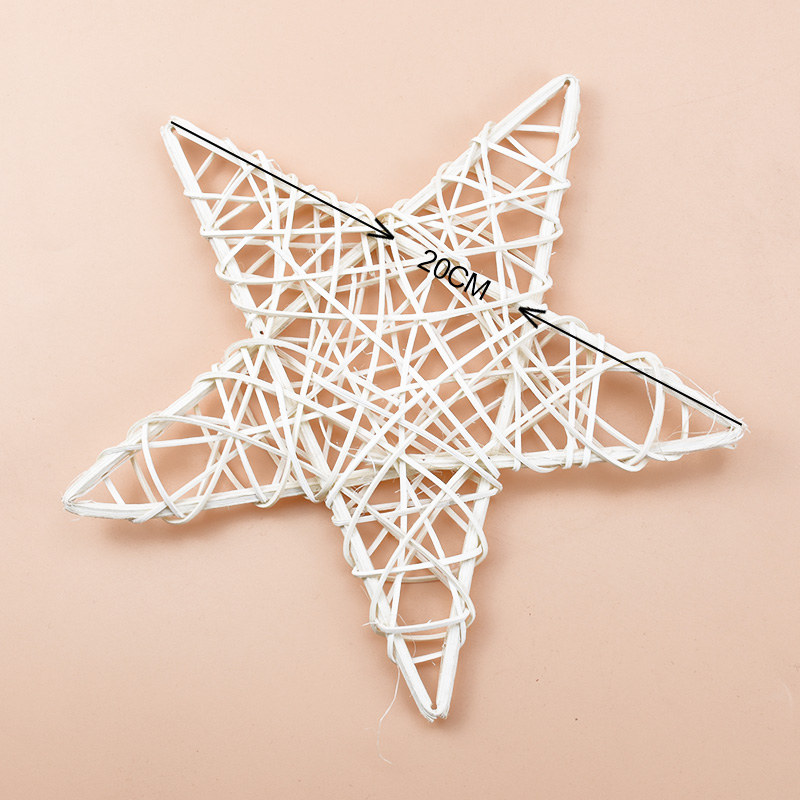 Kunstplanten Ster Kransen Bruiloft Decoratieve Bloem Kerst Ornament Rotan Krans Deur Opknoping Diy Box Home Decor: 20CM