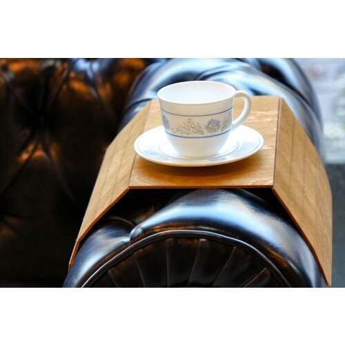 Seat Lade Side Salontafel 1 Pcs Berk Grenen 30X43 Cm Decoratieve Opvouwbare Bank Bijzettafel