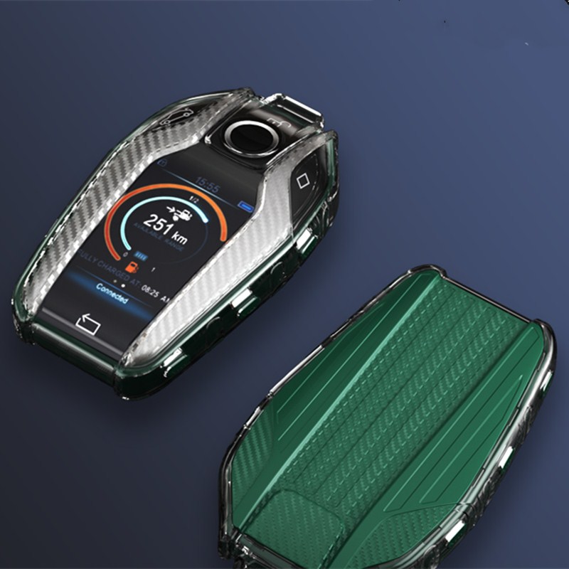 Bil fuld nøgle etui led display nøgle cover cover til bmw 5 7 serie  g11 g12 g30 g31 g32 i8 i12 i15 g01 x3 g02 x4 g05 x5 g07 x7