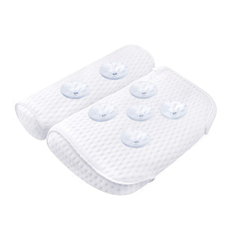 Bath Pillow, Bathtub Spa Pillow with 7 Suction Cups, Helps Support Head, Shoulder and Neck, Fit All Bathtub and Home Spa: Default Title