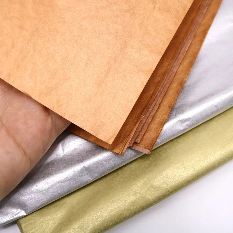 Lot de 20 feuilles de papier de soie, 50x70cm, motifs or, argent, rose, chaussures, vêtements, , floral, vin, emballage