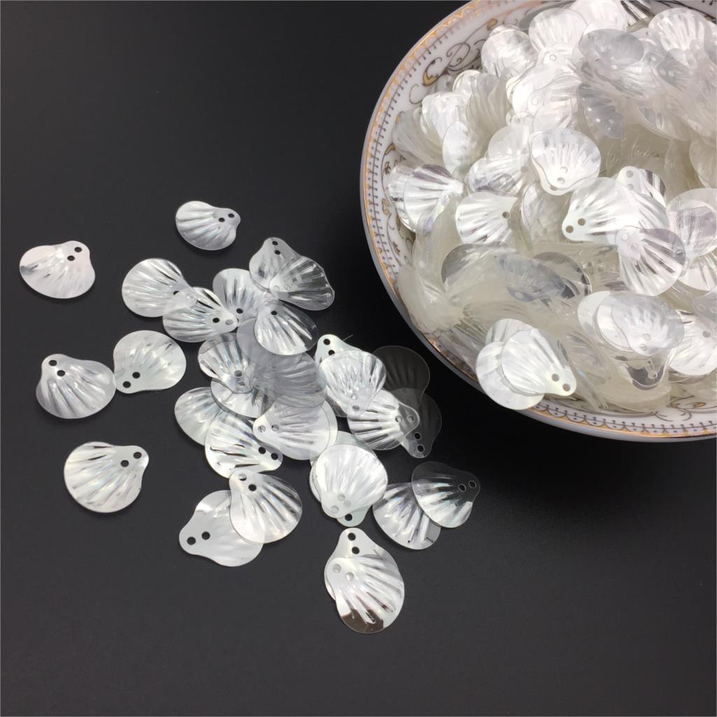 50g 13mm schelp pailletten losse pvc pailletten voor knutselwerkjes kinderen naaien doe-het-zelf jurk kleding accessoires kristal witte confetti