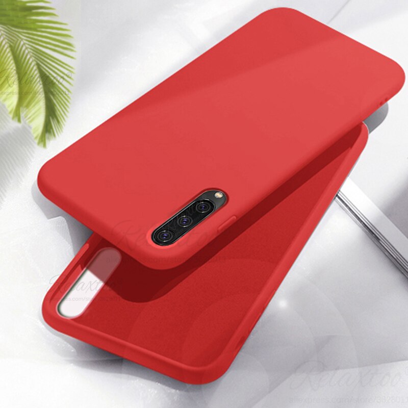 2019 Líquido suave Capa de Silicone para huawei honor 9x9 x caixa do telefone para huawei honor 9 x pro 9xpro cobertura tup couqe capa À Prova de Choque: For honor 9x / Red