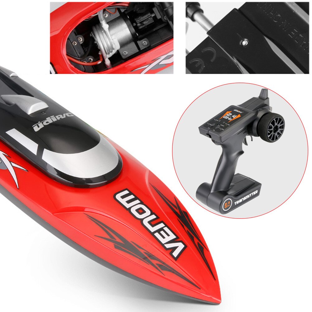 2.4GHz High Speed Wireless Remote Control Boat With Alarm Speedboat Flip Recovery Reverse Boat Model Rowing Toy