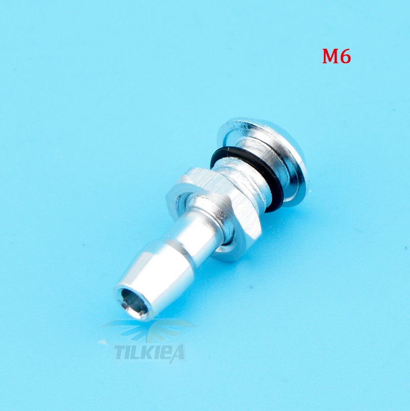 1pcs M6/M8 RC Barca di Alluminio Ugello 3 di Colore Adatto Per La Electric Boat Metanolo A Benzina Barca 26CC: M6 silver