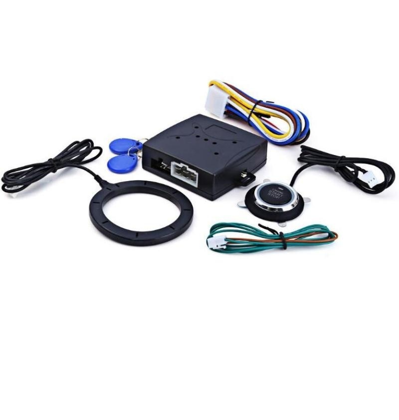 Car Alarm Engine Push Button Start Stop Button RFID Lock Ignition Switch Keyless Entry System Starter Anti-theft System