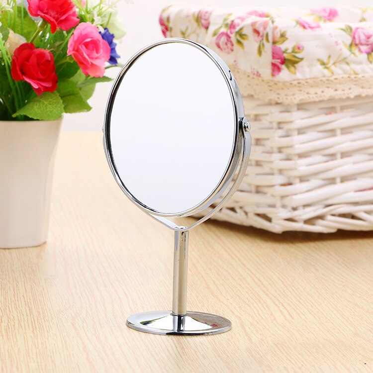Clear Beauty Makeup Cosmetic Double-Sided Normal Makeup Mirror Stand Magnifier Mirror oval/Round Shape Mirror: 02 Oval