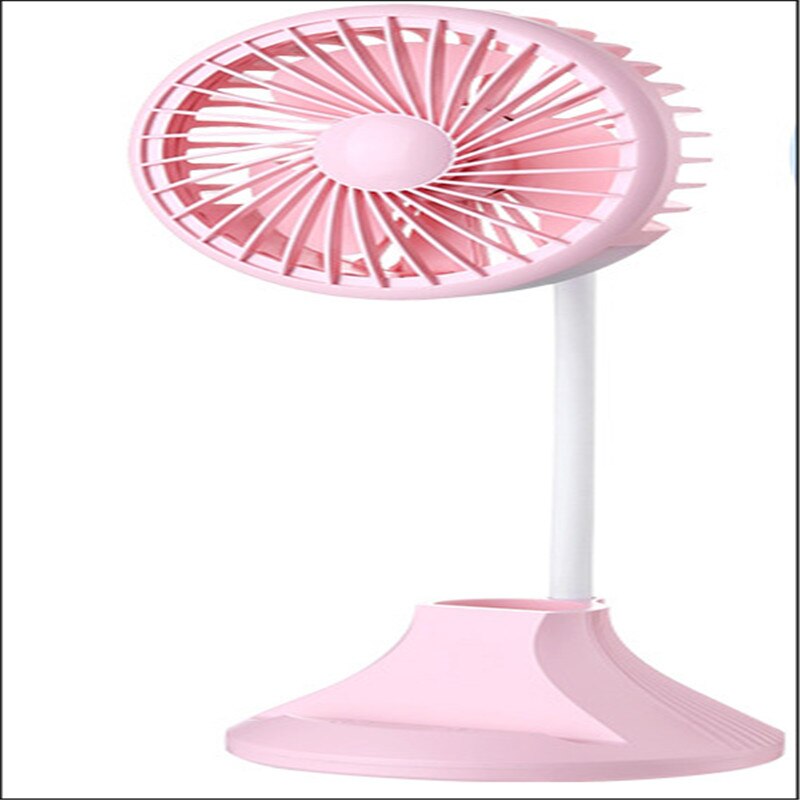 USB Rechargeable Portable LED Desk Lamp Fan lamp Clamp Flexible LED Night: Pink