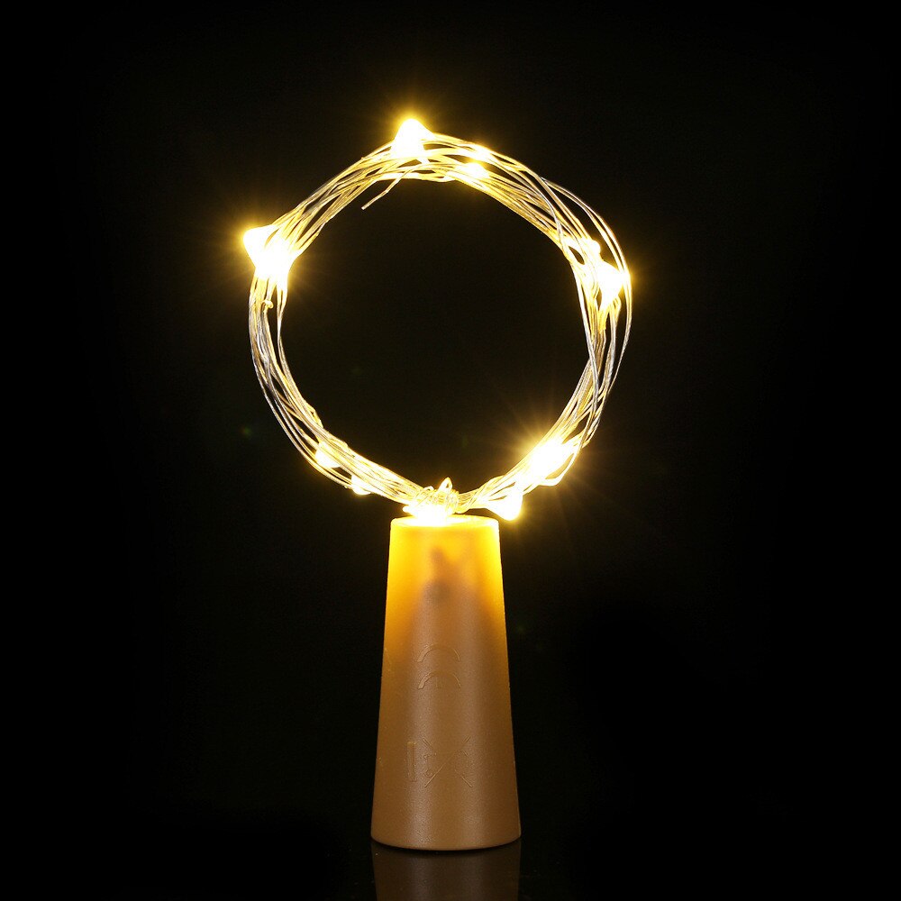 High Quality15 LED Bottle String Lights Toy with Cork for Party Wedding Christmas Halloween Bar Decoration Warm White