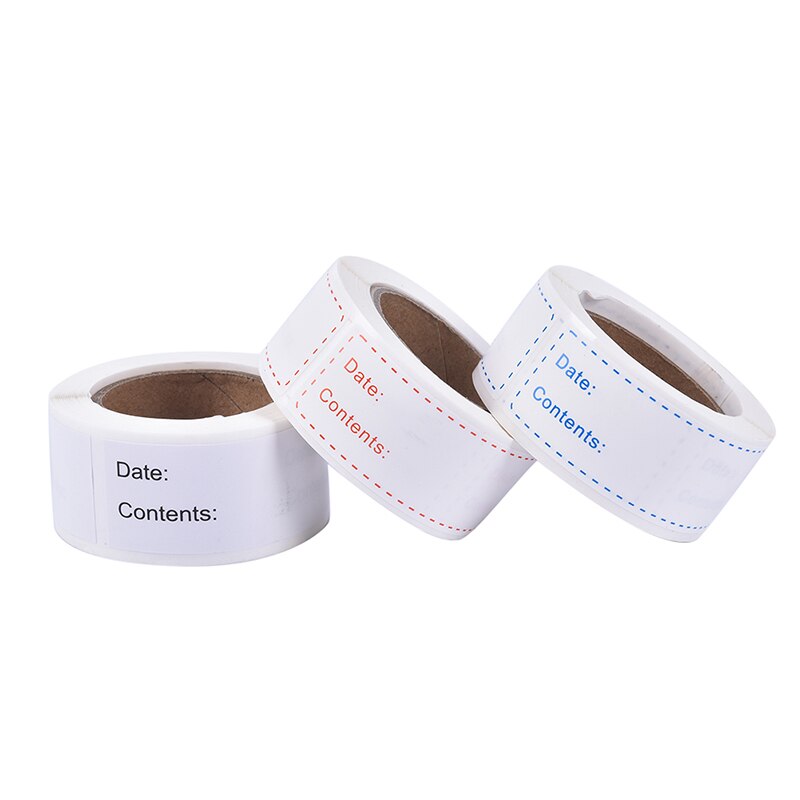150Pcs/Roll Verwijderbare Tags Makkelijk Schoon Datum Diy Voedsel Opslag Thuis Keuken Lijm Koelkast Geen Residu Vriezer Label stickers