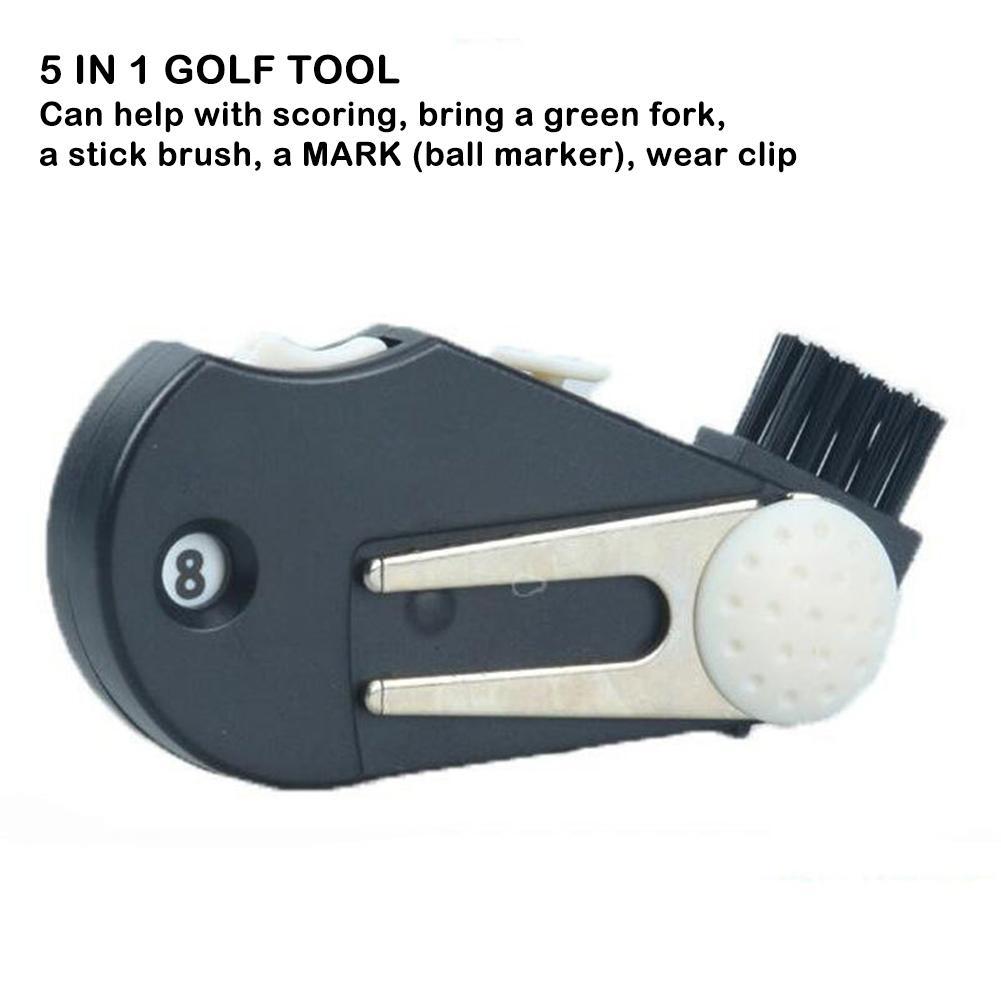5 in1 Multifunktionale Rasen Golf Werkzeug Ausbildung Aids Faltbare Golf Grün Gabel Tragbare Putten Grün Gabel Reparatur Zubehör