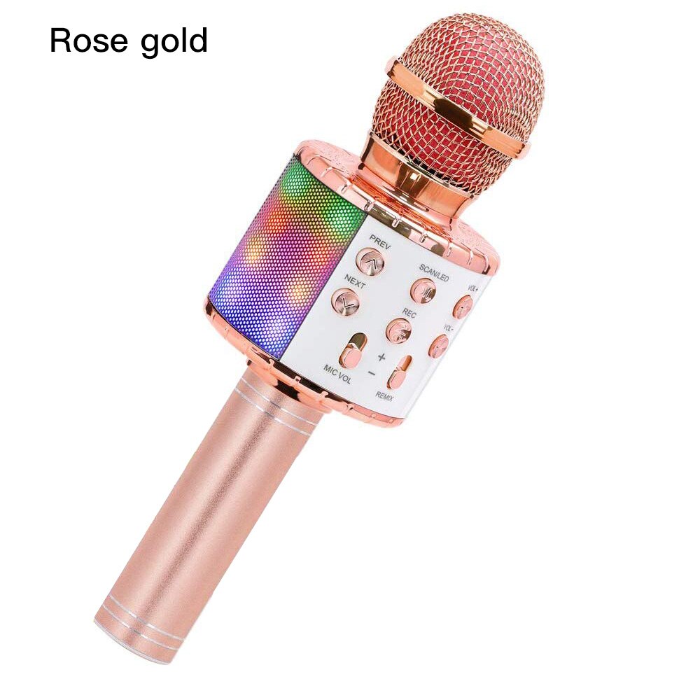 WS858 Bluetooth Wireless Microphone Speaker Handheld Microphone Karaoke Mic KTV Music Player Singing Recorder