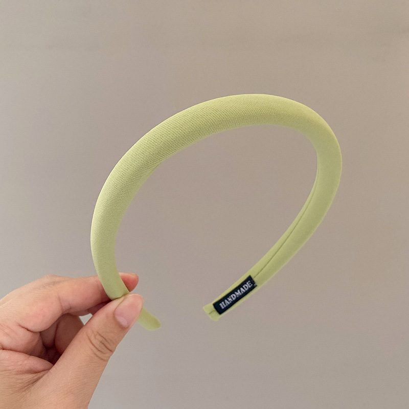 Aishg fint hårband i fast tyg för kvinnor koreanskt enkelt hårband fräscht all-matchande hårband för utomhusbruk flickor håraccessoarer: Himmelsblå