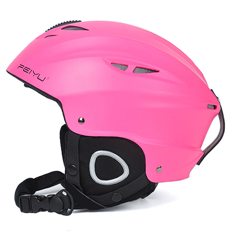 FEIYU Outdoor Adult Safety Ski Helmet Integrally-molded Men Women Snow Skiing helmet Snowboard Skateboard Sports Helmet Mens: Pink / L(58-61CM)