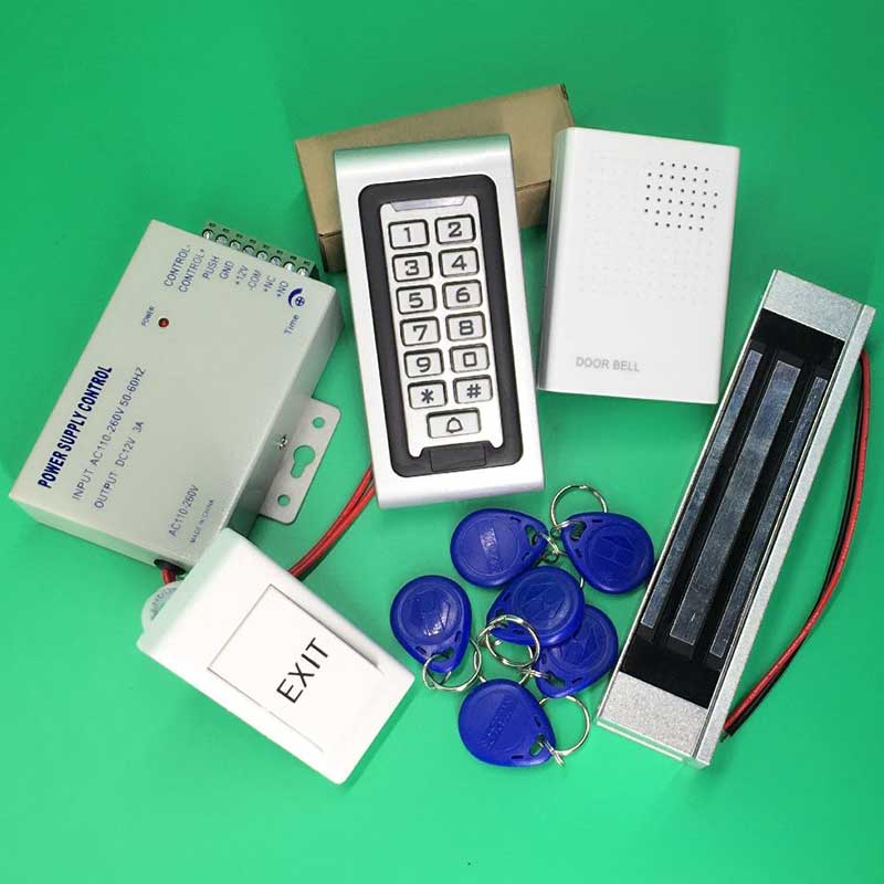 Waterproof Access Control System Keypad Rfid Access Controller with 600LBS Electric Magnetic Lock Door Access Control System