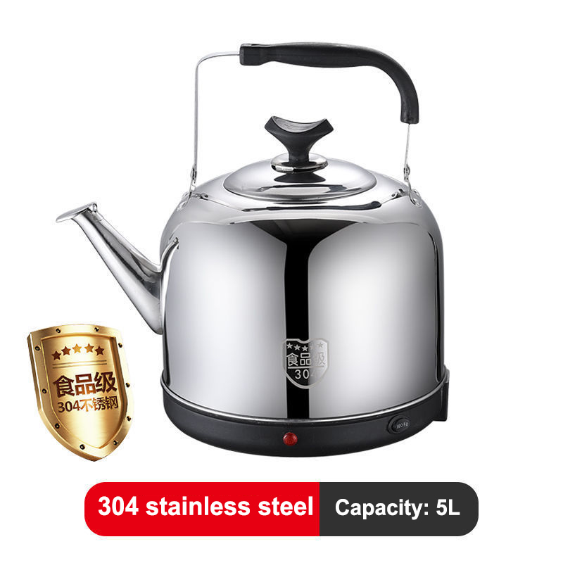 5L Große Kapazität 304 Edelstahl Wasserkocher Pfeife Automatische Abschaltung Isolierung Elektrische Wasserkocher Haushalt Teekanne: Gelb / AU