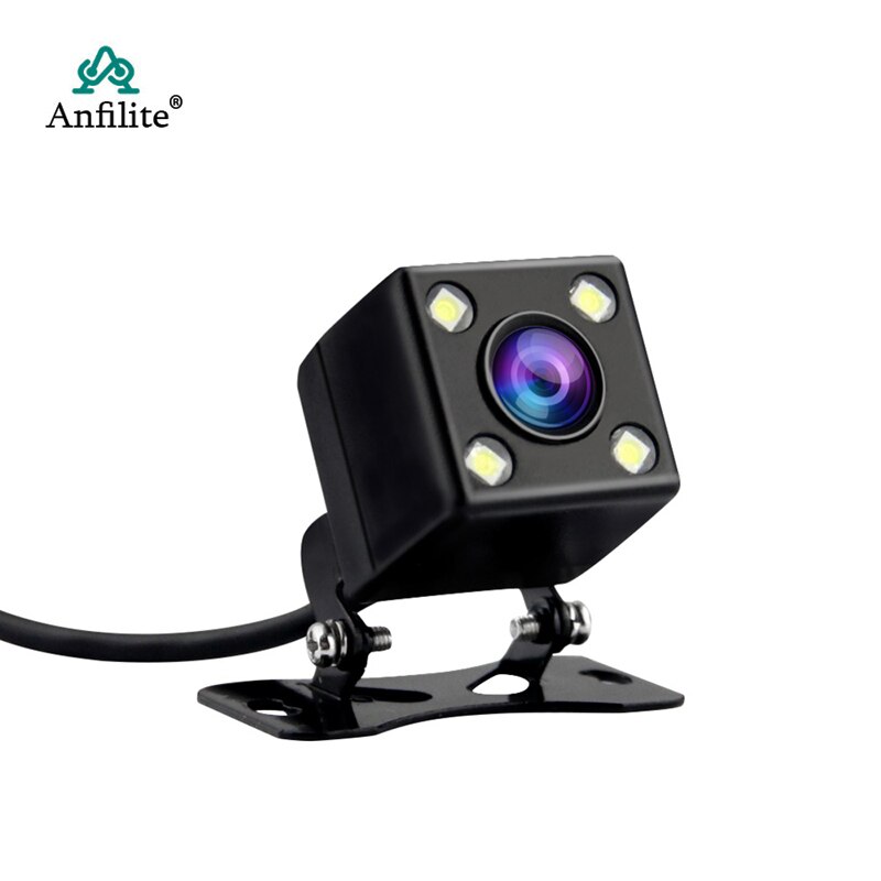 Anfilite Auto Achteruitrijcamera 4 LED Nachtzicht Omkeren Auto Parking Monitor CCD Waterdicht 170 Graden HD Video (5 pin)