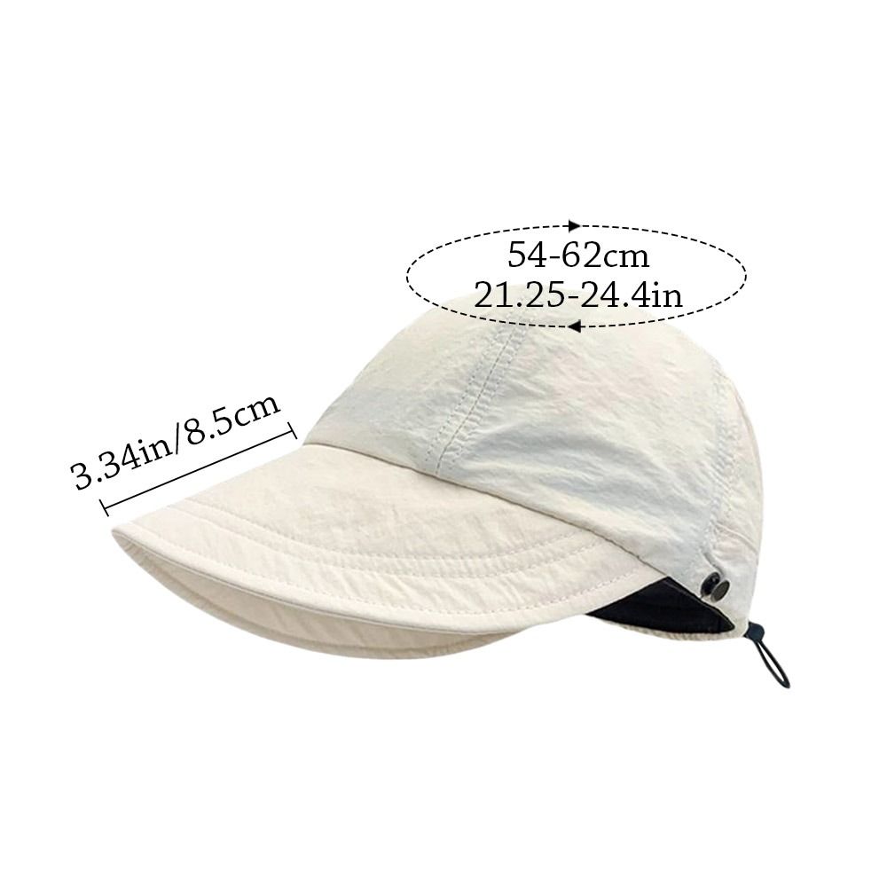 Chapeau de soleil d'été à large bord pour hommes et femmes, queue de cheval pliable, chapeau de proximité, Wstring réglable, casquettes de plage, E27