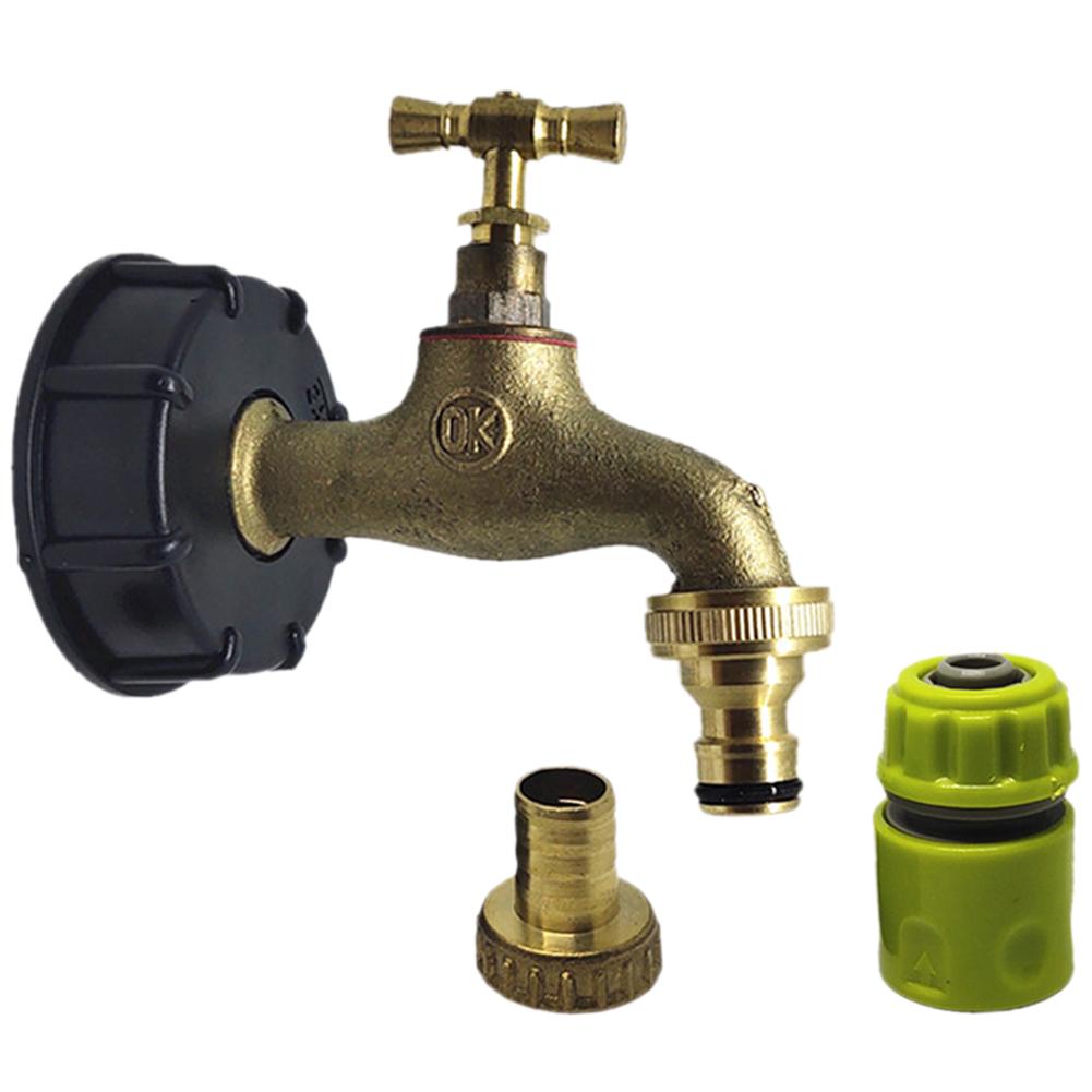 Dobbelthane 1000 liter ibc adapter have vandtank stik regnvand tank adapter fitting til hjemmet have vand stik: Jeg