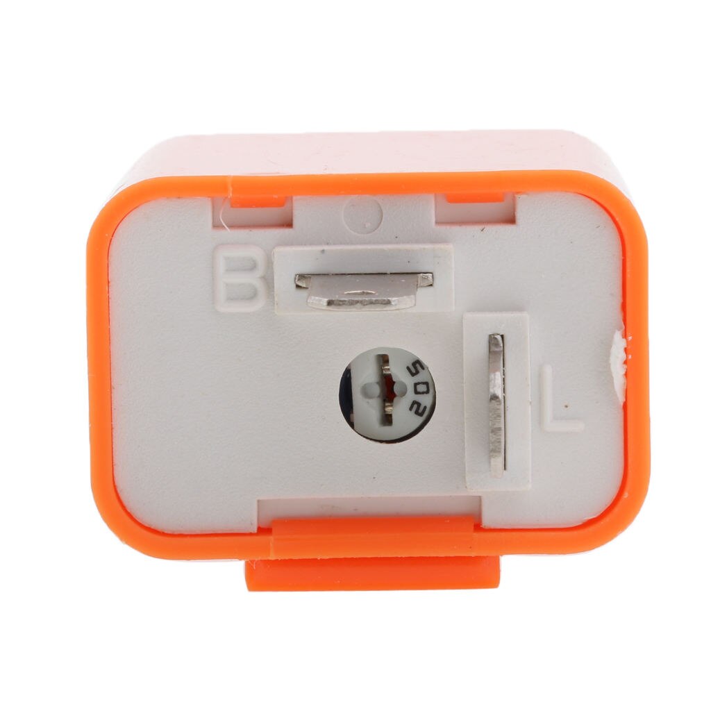 2-Pin Adjustable LED Indicator Electronic Flasher for Motorbike Orange