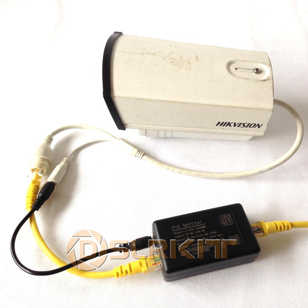 Gigabit 802.3at 24Watt Active PoE Splitter 48V to 12V 2A Power Over Ethernet