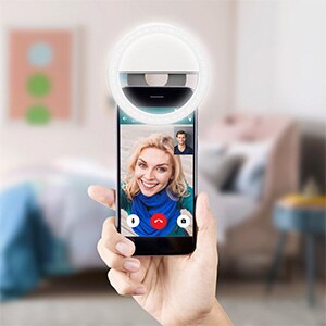Selfie Ring Light Rechargeable Portable Clip-on Fill in Light with 36 LED for iPhone/Android Smart Phone Girl Makes up